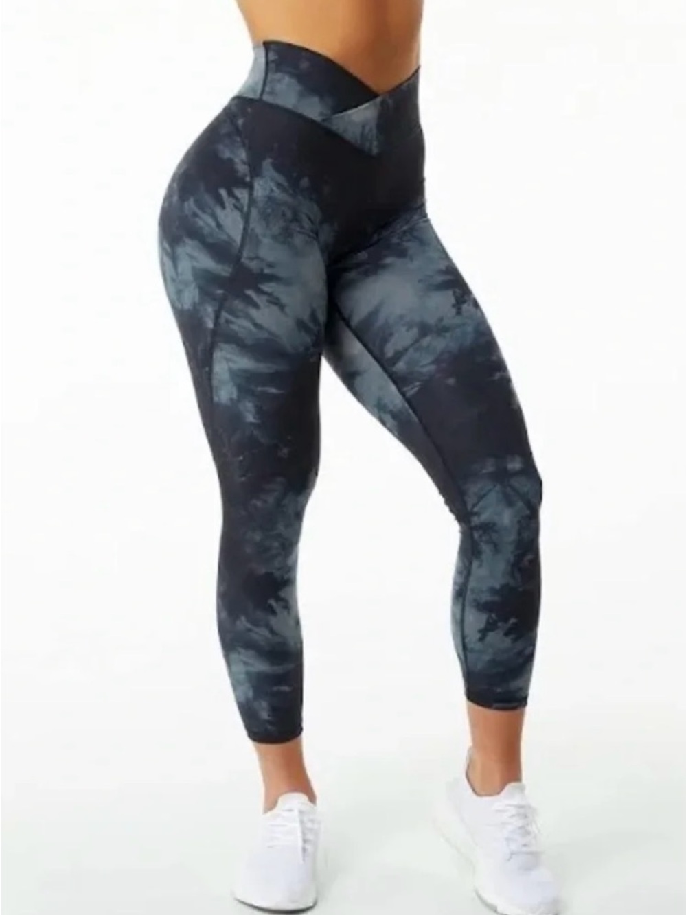 Alphalete Surface Power Black Oil Stain Leggings *RARE*